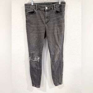 AllSaints Miller High Rise Distressed Skinny Jeans –Black Gray – Size 30 (US 10)